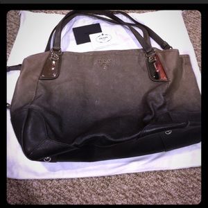 PRADA slouchy ombré leather large tote